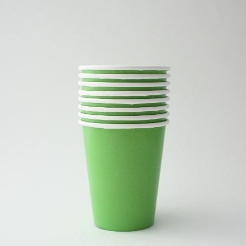 Lime Green Paper Cups | Plain Party Cups & Plates | Solid Colour Cups Unique