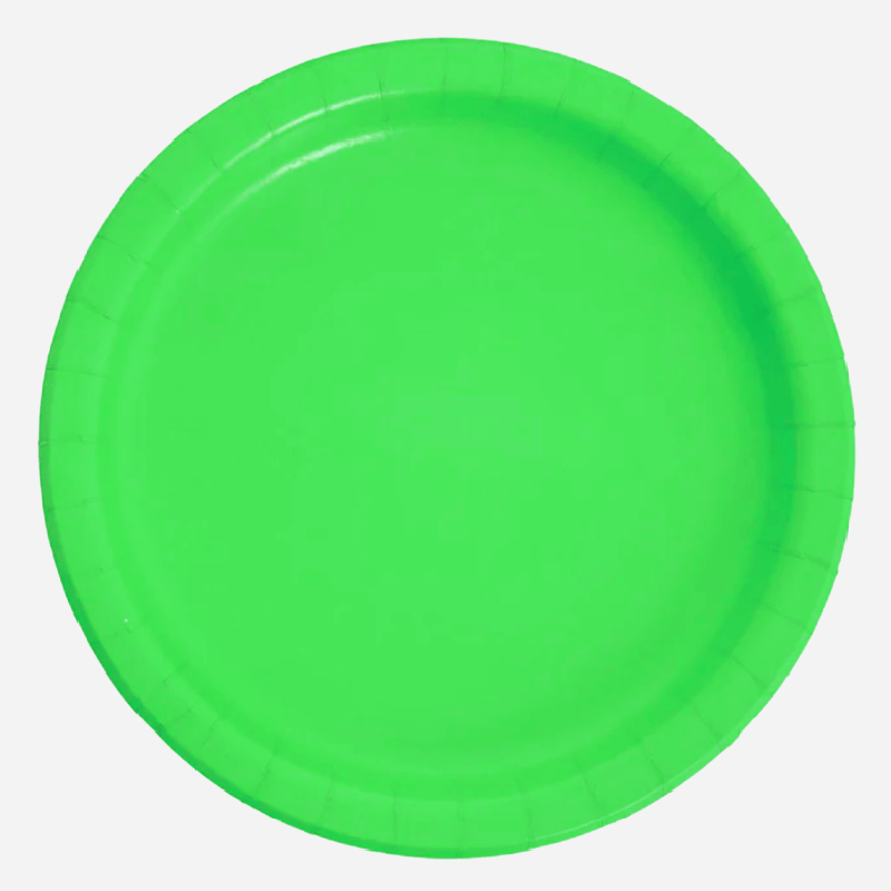 Lime Green Paper Plates Plain Party Plates & Cups Solid Colour
