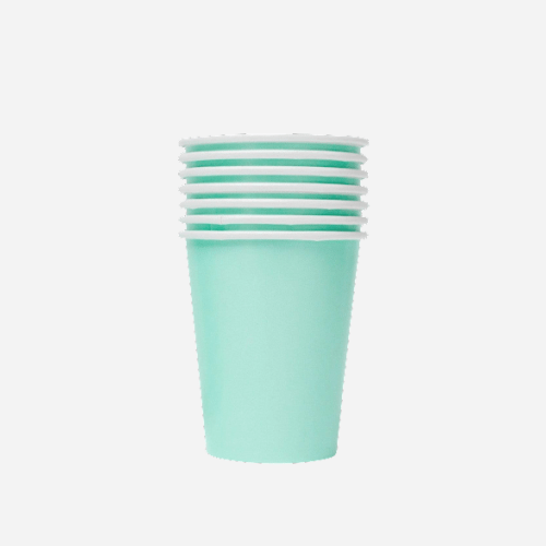 Plain Mint Paper Cups | Party Cups | Pretty Little Party Supplies ...