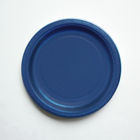 Navy Blue Paper Plates | Plain Party Plates & Cups | Solid Colour Unique