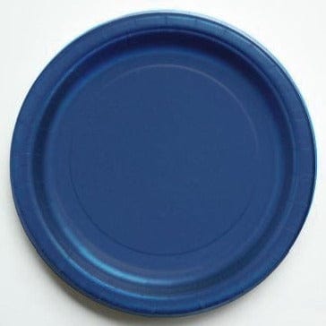 Navy Blue Paper Plates | Plain Party Plates & Cups | Solid Colour Unique