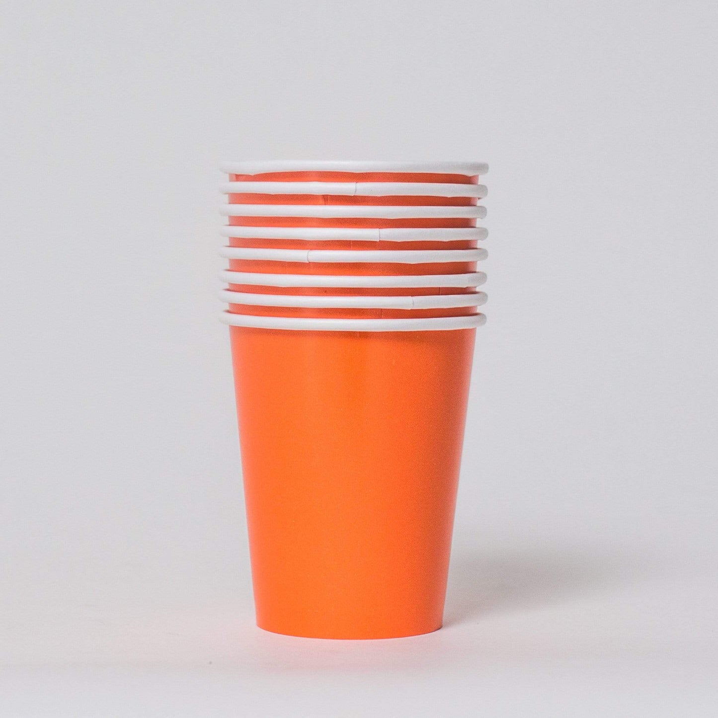 Orange Paper Cups | Plain Party Cups & Plates | Solid Colour Cups Unique