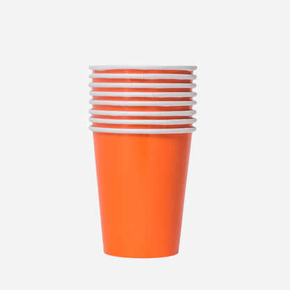 Plain Orange Paper CUps UK