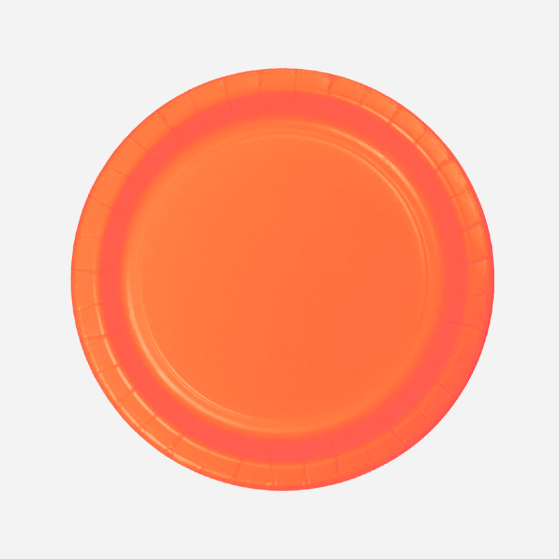 Plain Orange Party Paper Plates