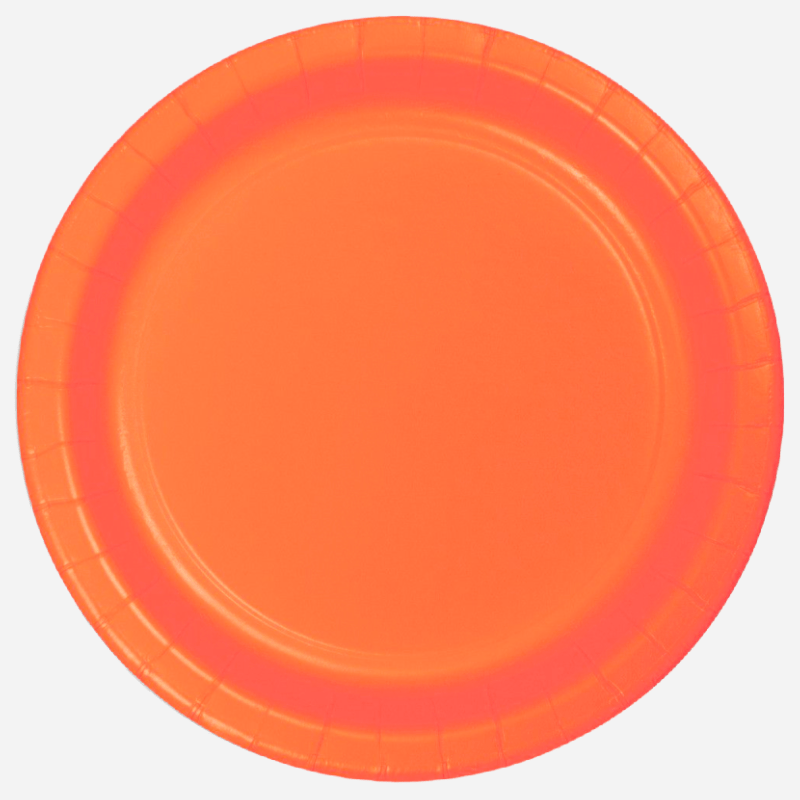 Plain Orange Paper Party Plates UK