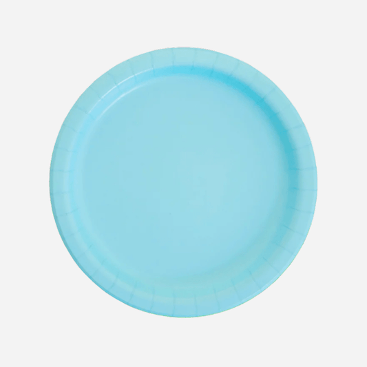 Plain Pale Blue PArty Plates UK