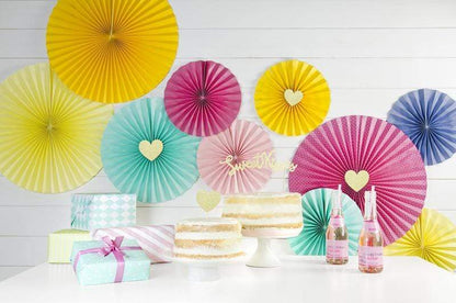 Paper Fans | Pink Paper Decorations | Wedding Venue Decorations UK Party Deco