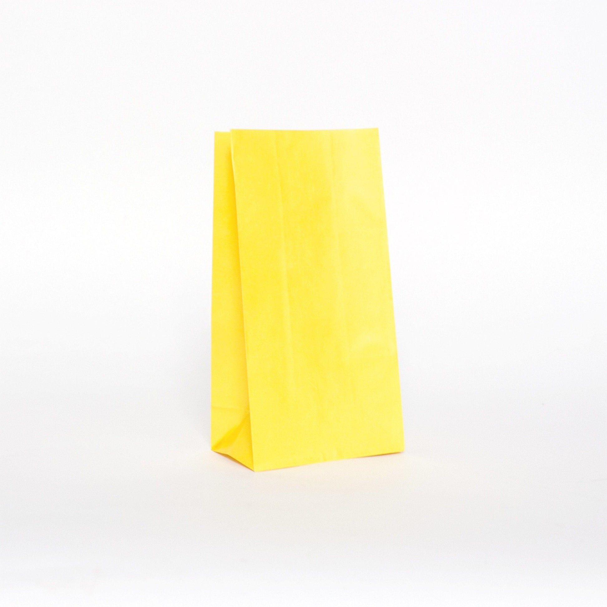 Yellow Party Bags | Solid Colour Paper Bags | Treat Bags  Unique