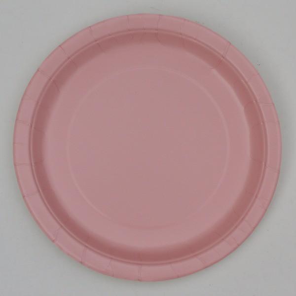 Pink Paper Plates | Plain Party Plates and Cups | Solid Colour Party Unique