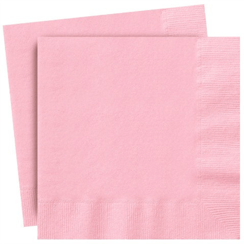 Pink Paper Napkins | Plain Serviettes | Party Napkins Online Unique