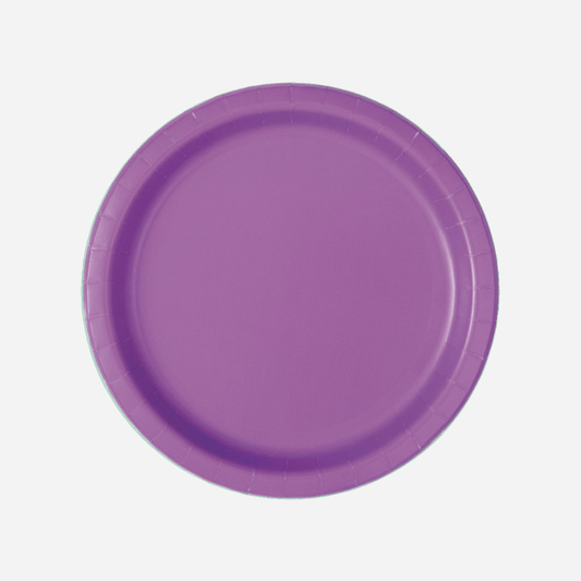 Plain Purple Paper Party Plates UK