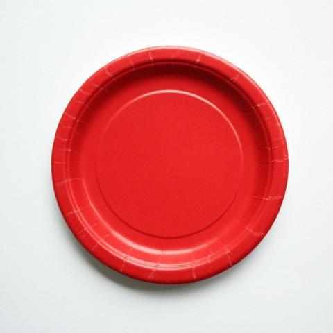 Red Plates | Plain Party Plates and Cups | Solis Colour Party Unique