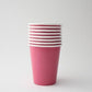 Rose Pink Paper Cups | Plain Party Cups and Plates | Solid Colour Unique