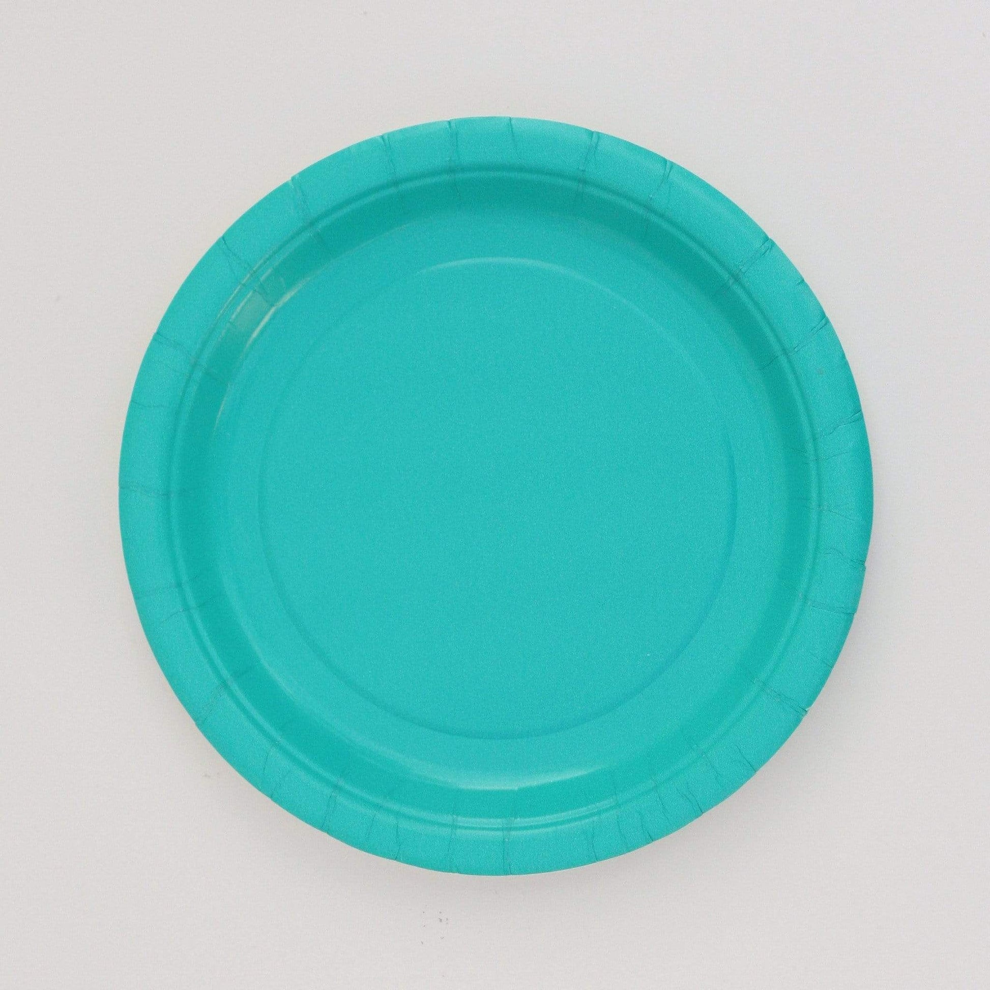 Teal Paper Plates | Plain Party Plates and Cups | Solid Colour Unique