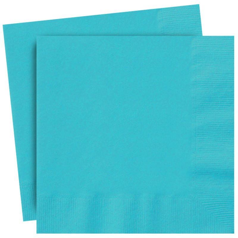 Teal Paper Napkins Plain Paper Serviettes Solid Colour Pretty Little Party Shop