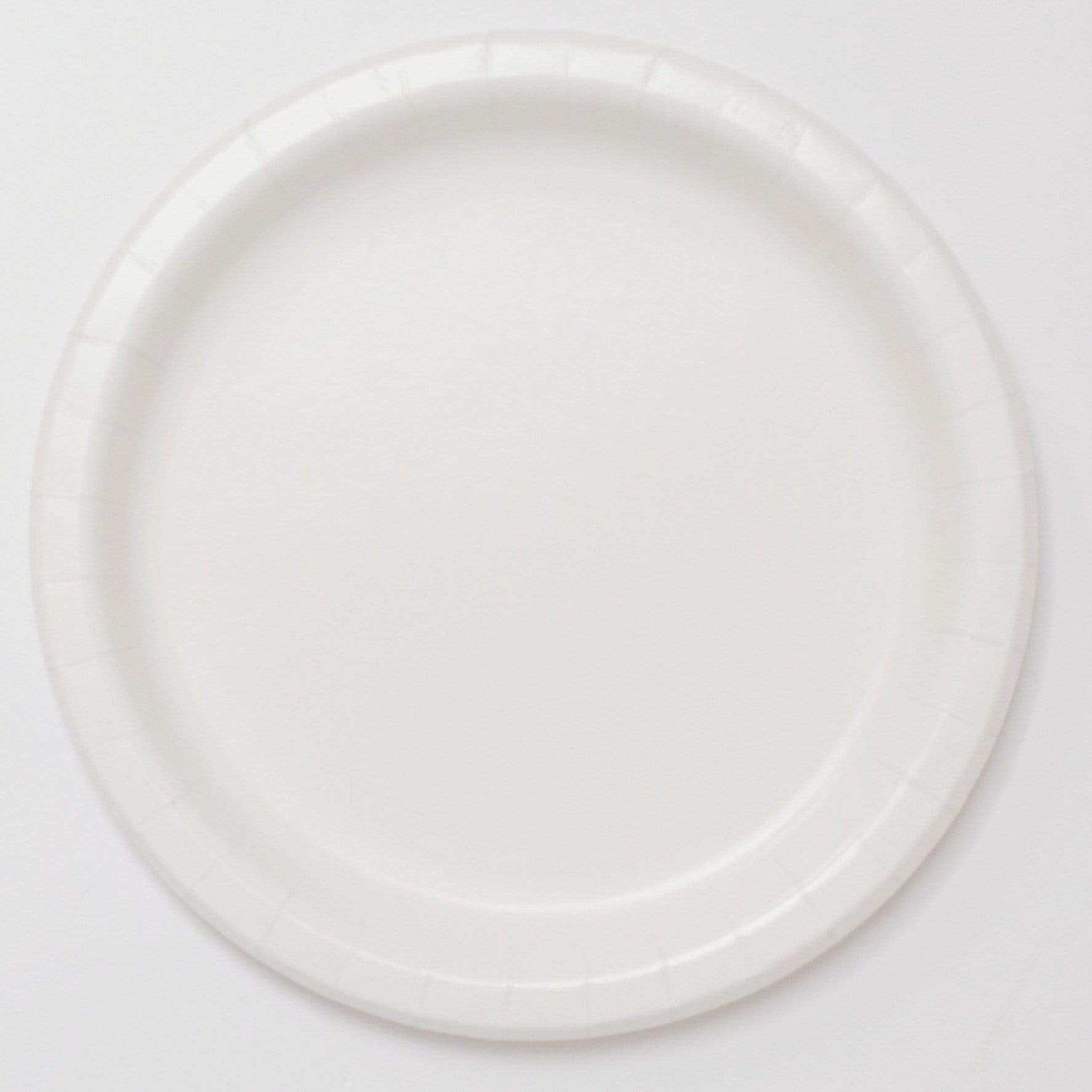 White Paper Plates | Plain Party Plates and Cups | Solid Colour Unique