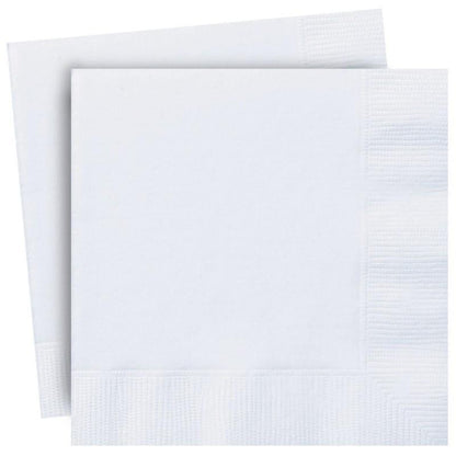 White Paper Napkins | Plain Paper Serviettes | Solid Colour Unique