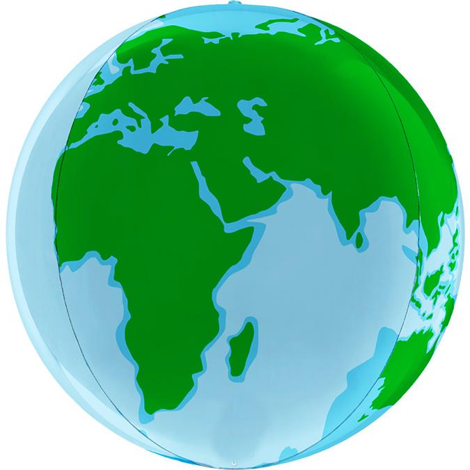 Globe Planet Earth Balloon | Globe Bubble Balloon | Kids Party Balloon Grabo