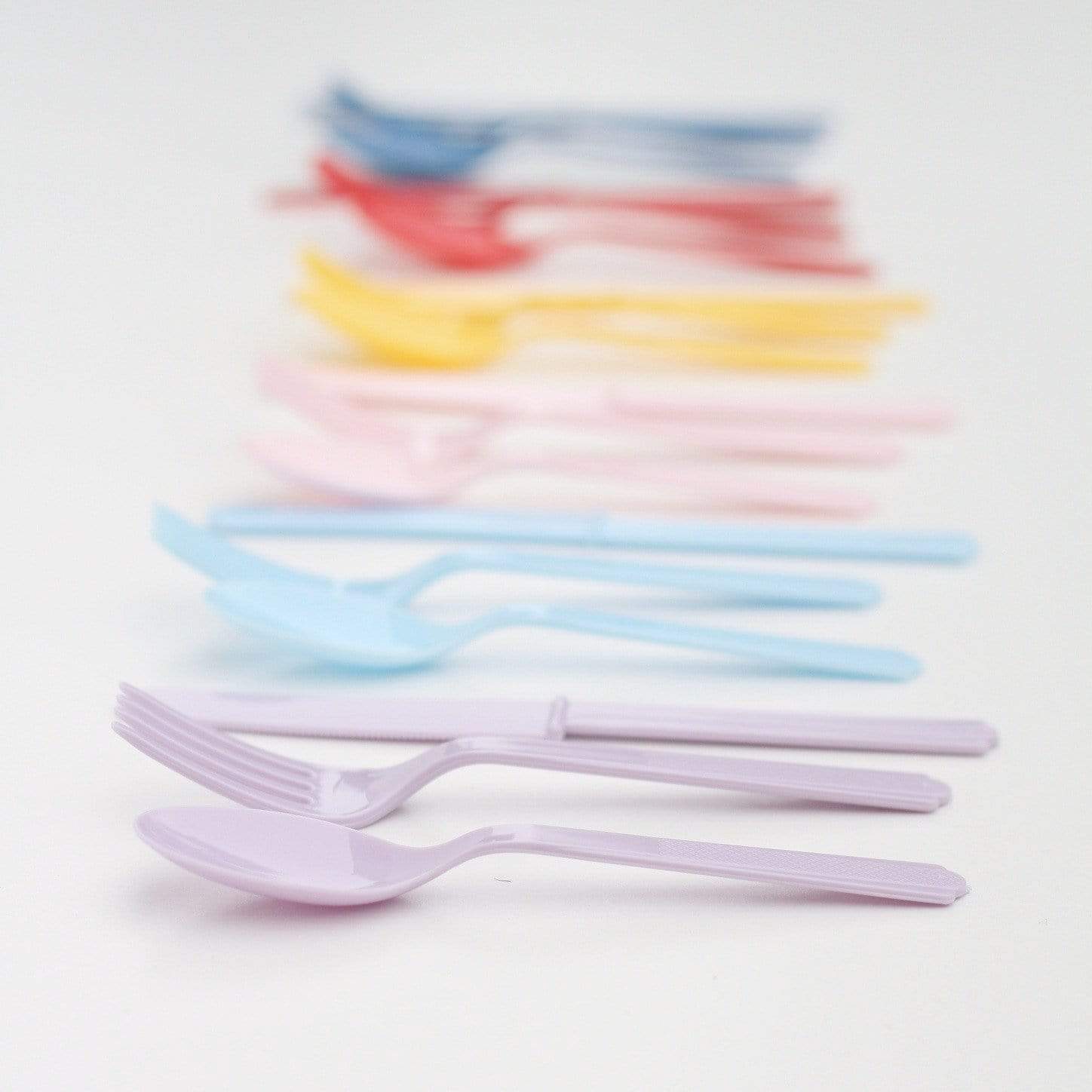 Baby Blue Plastic Cutlery | Disposable Party Utensils – Pretty Little ...