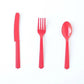 Red Plastic Cutlery | Disposable Party Utensils Unique