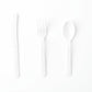 White Plastic Cutlery | Disposable Party Utensils Unique