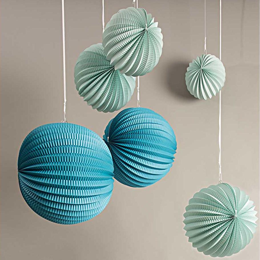 Pleated Paper Lanterns | Watermelon Lanterns | Paper Decorations Rico Design