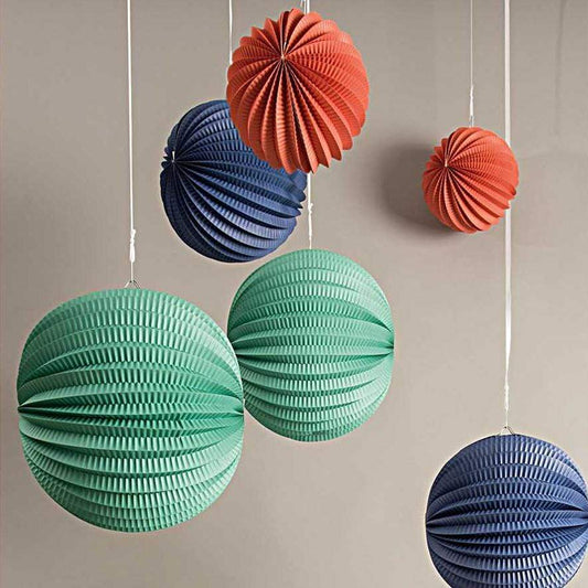 Pleated Paper Lanterns | Watermelon Lanterns | Paper Decorations Rico Design