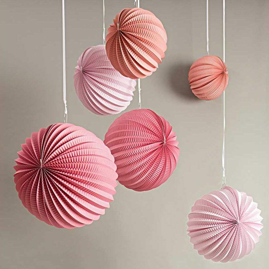 Blush Paper Lanterns | Watermelon Lanterns | Paper Decorations Rico Design