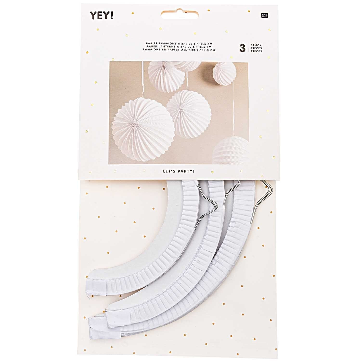 White Paper Lanterns | Watermelon Lanterns | Paper Decorations Rico Design