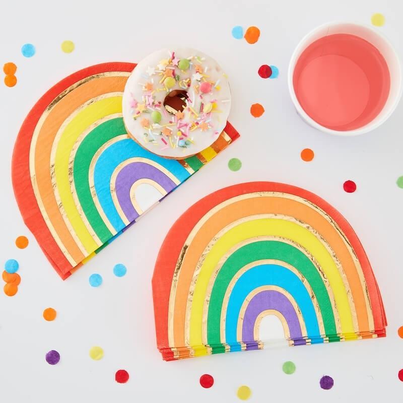 Rainbow Party Napkins | Rainbow Shaped Party Napkins | Ginger Ray UK Ginger Ray