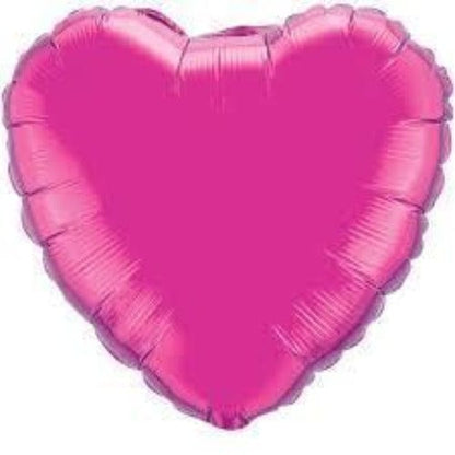 Raspberry Pink Heart Foil Balloon 18" | Foil Balloons Qualatex