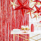Red Hanging Star Decoration | Beautiful Christmas Decorations UK Party Deco