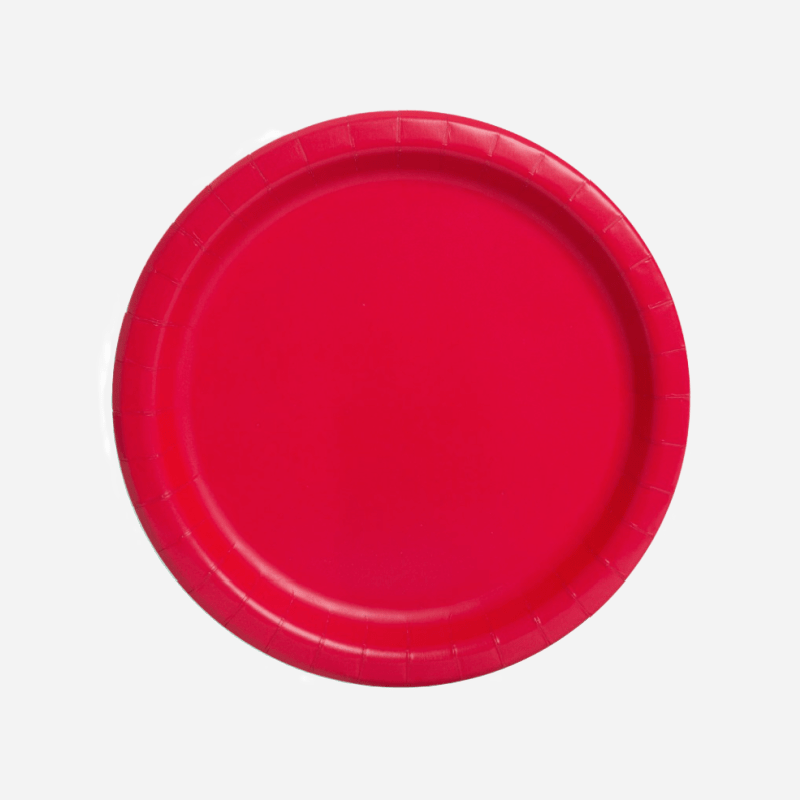 Plain Red Little Plates 8 Pack