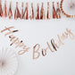 Rose Gold Birthday Banner | Birthday Party Supplies and Decorations  Ginger Ray