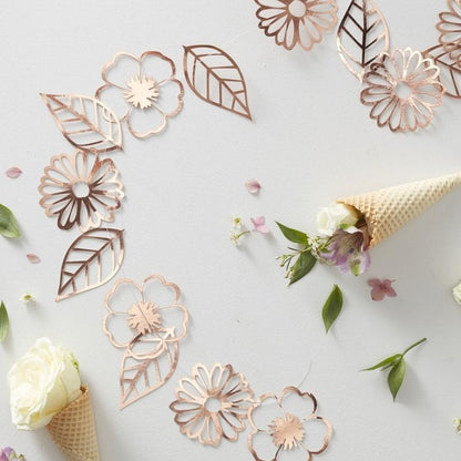 Rose Gold Flower Party Garland | Ginger Ray UK Ginger Ray