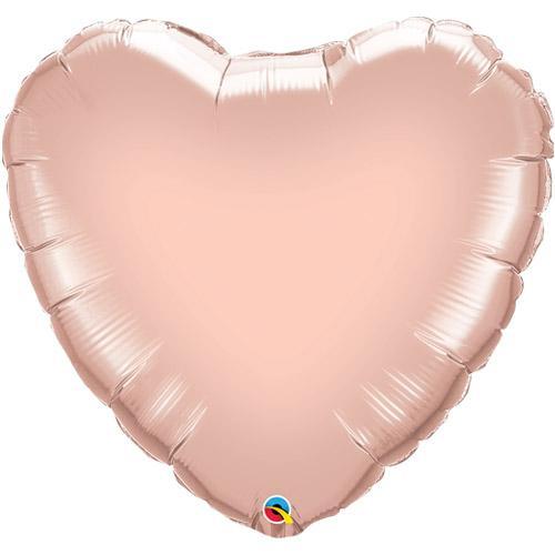 Rose Gold Heart Foil Balloon | Helium Balloons Online Qualatex