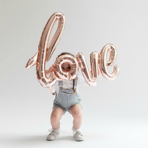 Rose Gold Love Script Balloon | Love Word Balloon | Online Balloons UK Northstar