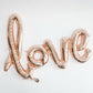 Rose Gold Love Script Balloon | Love Word Balloon | Online Balloons UK Northstar