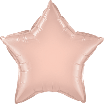 Rose Gold Star Foil Balloons | Helium Balloons | Online Balloonery Qualatex