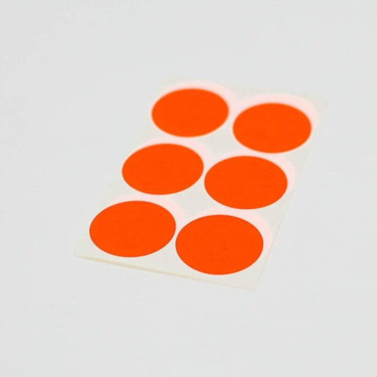 Round Neon Orange Sticker Labels for Gifting and Party Bags Pretty Little Party Shop