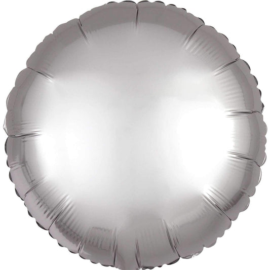 Satin Round Balloon | Platinum Silver Balloons | Foil Balloons Online Anagram