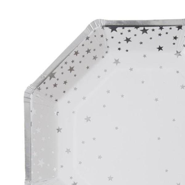 Silver Star Plate | Wedding Paper Plates | Luxury Paper Plates Ginger Ray