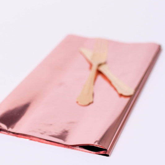 Shiny Rose Gold Plastic Tablecloth | Pretty Little Party Shop Unique