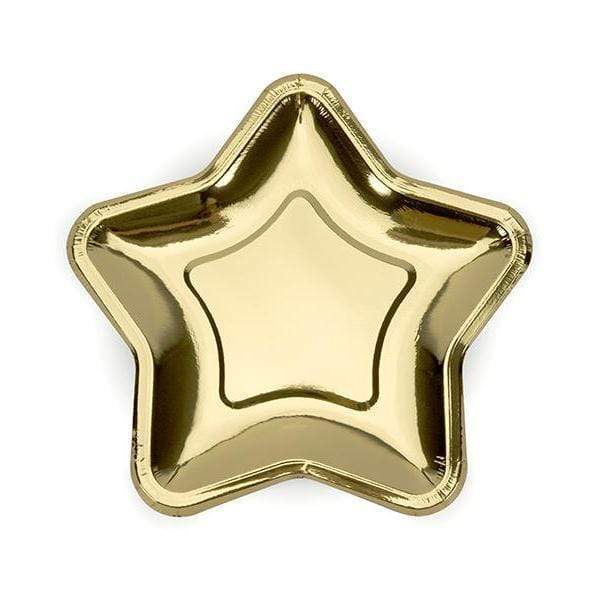 Shiny Star Paper Plates | Gold Party Supplies | Modern Parties Party Deco