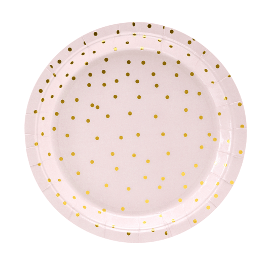 Stylish Paper Plates | Blush Wedding Paper Plates Party Deco