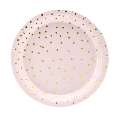 Stylish Paper Plates | Blush Wedding Paper Plates Party Deco