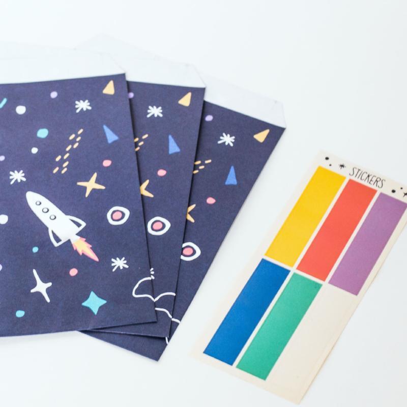 Space Party Treat Bags | Kids Space Party Supplies and Decorations Party Deco