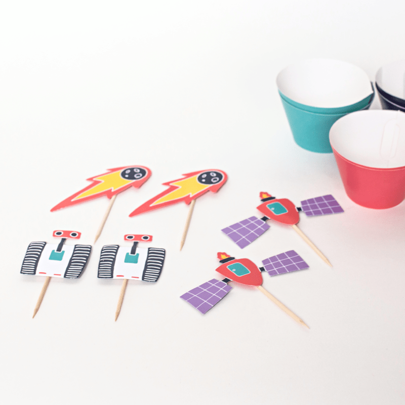 Space Party Cake Decorations | Cupcake Kit | Space Party Decorations Party Deco