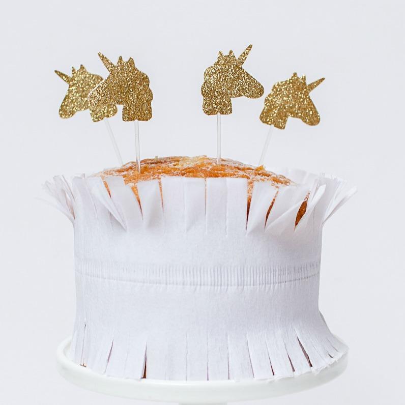 Unicorn Glitter Cupcake Toppers | Children's Unicorn Party Creative Converting