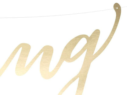 Gold Wedding Banner | Wedding Venue Decor | Pretty  Little Party Shop Party Deco